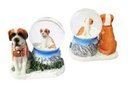 [CN MN-001-0718] Lot de 4 boules à neige Saint-Bernard