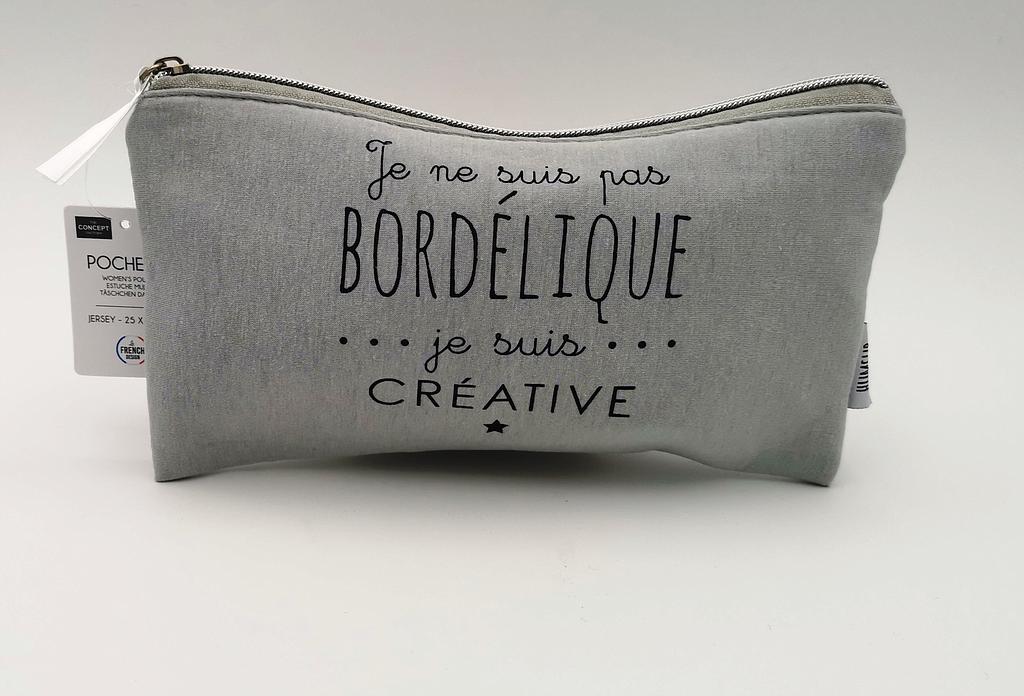 Pochette &quot;Je ne suis pas bordélique je suis créative&quot;