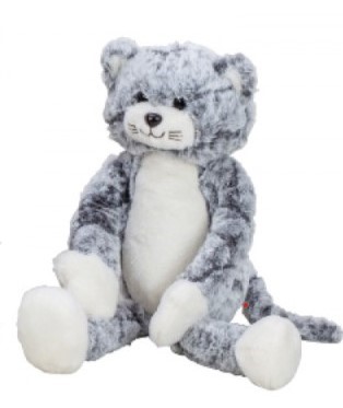 Peluche chat gris ~50cm