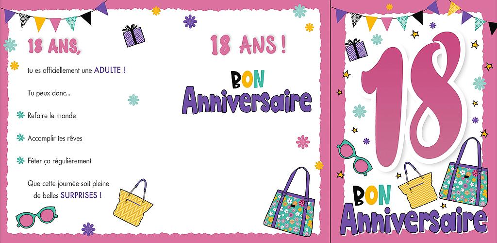 Carte Anniv. 18 ans