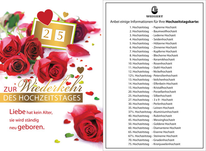 Karte Hochzeitstag