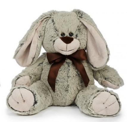 Peluche lapin gris vert ~35cm