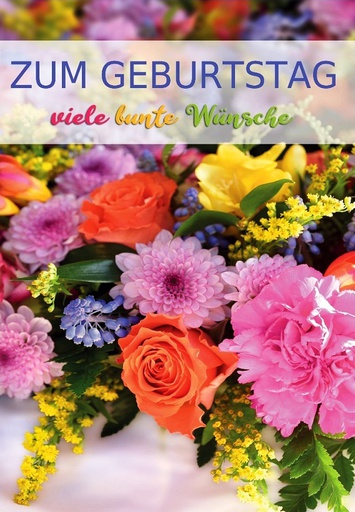[GBG47-FL] Mischung 10 Karten je 3.90 Geburtstag Blumen