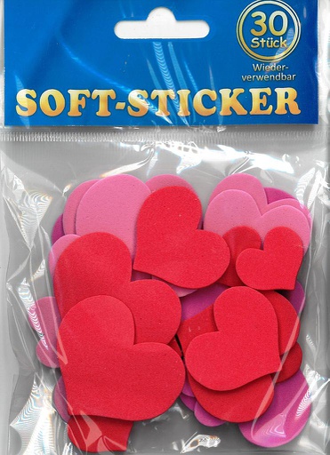 [ST 99-0236B] Sachet de 30 coeur autocollants