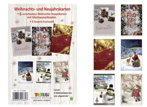 [MP64w] Mischung 10 Beutel 6 Karten je 4.90 Frohe Festage