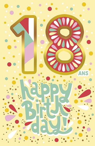 [AG 60017] Carte Anniv. 18 ans