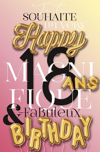 [AG 60031] Carte Anniv. 18 ans
