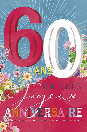 [AG 60039] Carte Anniv. 60 ans