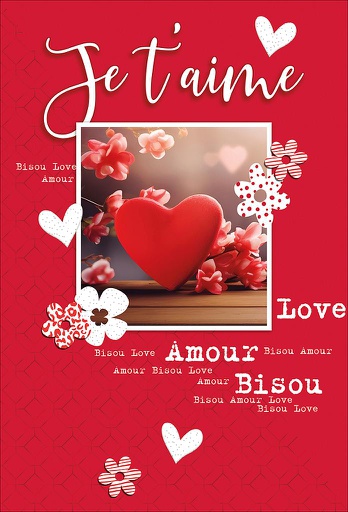 [AM 525330-03] Carte &quot;Je t'aime&quot;