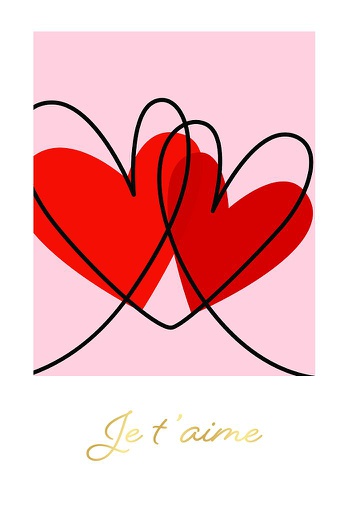 [AM 172472] Carte &quot;Je t'aime&quot;