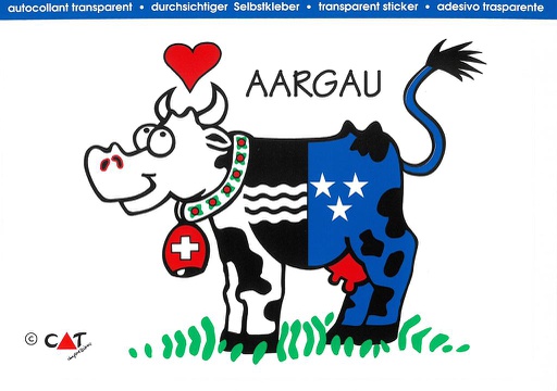 [9700446] Postcards SK 446 Stickers AARGAU (vache)