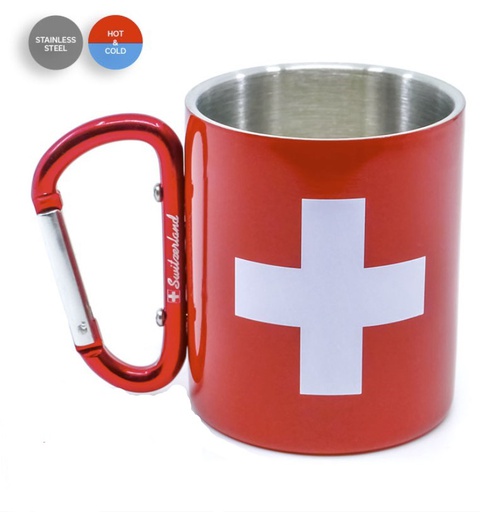 [MS KT4148] Edelstahltasse mit Karabiner