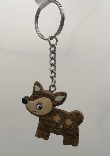 [CN KEY-1201c] Porte-clés animaux suisse faon