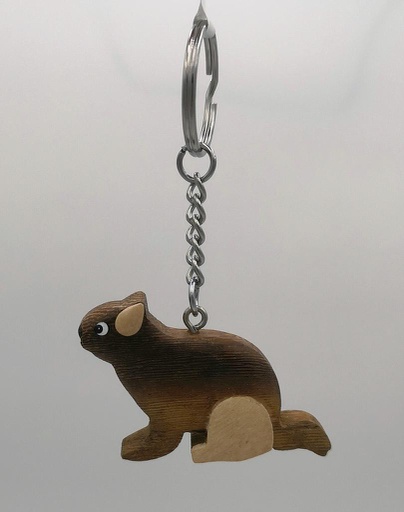 [CN KEY-1201a] Porte-clés animaux suisse marmotte