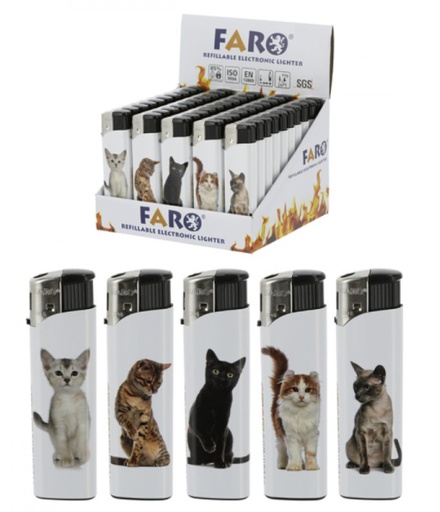 [BQ 184150] Display 50 Feuerzeuge Katzen 8cm (VP 2.-/Stk.)