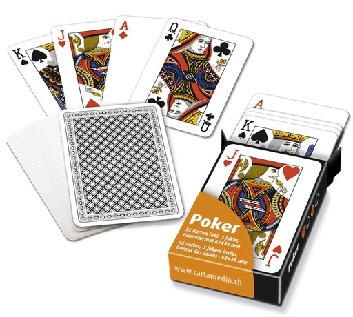 [BZ37513126] Pokerkarten (55 Blatt inkl. 3 Joker)