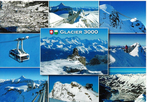 [1029560] Postcards 29560w Glacier 3000