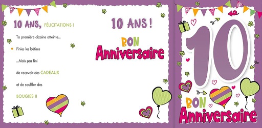 [AG 52219010f] Carte Anniv. âge fixe