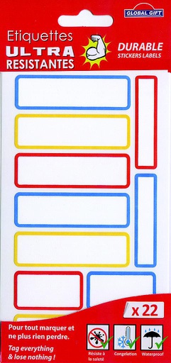 [ST 195152] Etiquettes autocollantes ultra résistantes