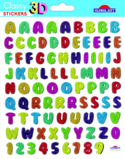 [ST 211215] Autocollants chiffres et lettres
