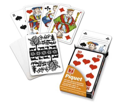 [BZ35261349] Jeu de 36 cartes Poya avec grands caractères Swiss made