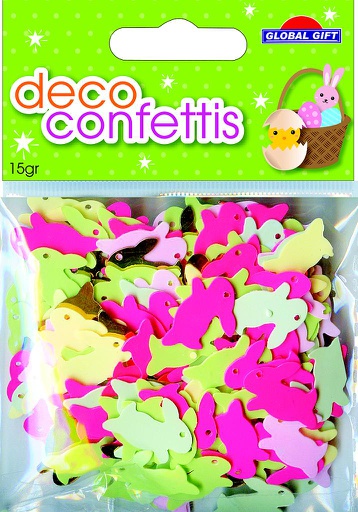 [GG 361400] Sachet de confettis &quot;Lapins&quot; déco Pâques