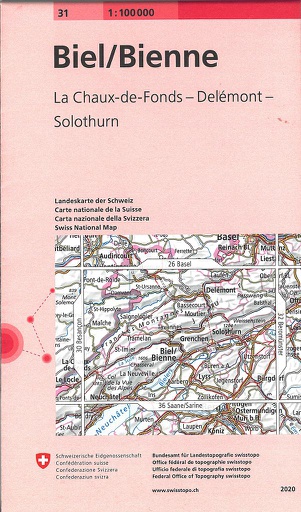 [4118618] Wanderkarte 1:100'000 Biel/Bienne KALH 31