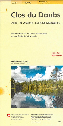 [2445964] Carte pédestre 1:50'000 Clos du Doubs KALZ 222 T