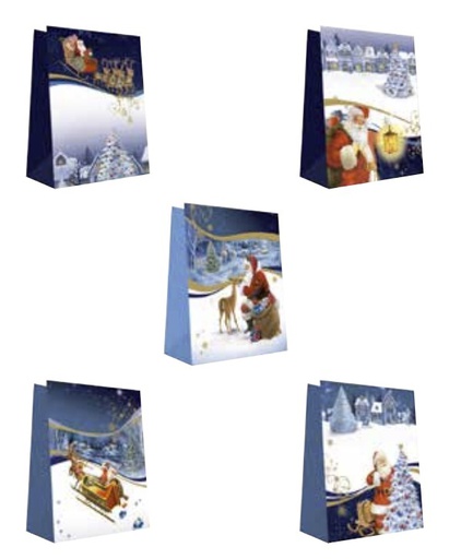 [PG 22-2023V0] Geschenktaschen M Weihnachten 2.90/St. x10 (VE)