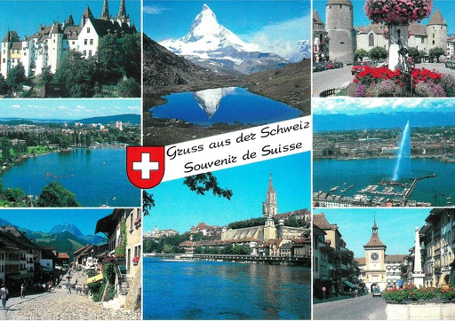 [1020720] Postcards 20720-10 Neuchâtel, Yverdon, Genève, Matterhorn,