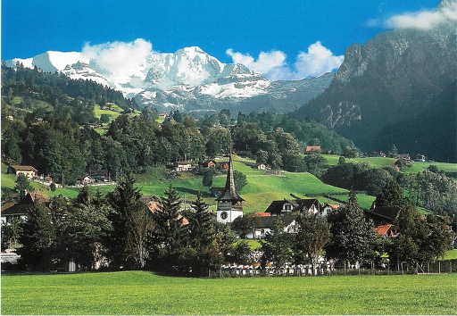 [1023305] Postcards 23305 Reichenbach im Kandertal mit Blüemlisalp