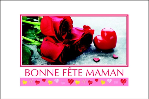 [MN-TE FM 9762] Mini cartes simples Bonne Fête Maman