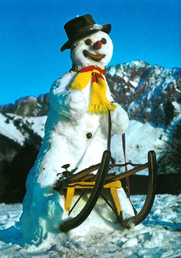 [1037316] Postcards 07316 w Bonhomme de neige