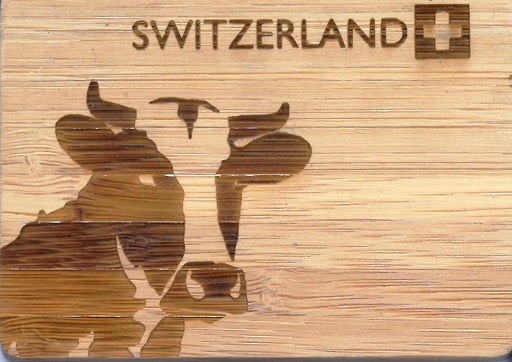 [BZ22786834] Aimant bambou vache &quot;Switzerland&quot; 