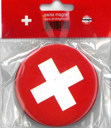 [MG 1001794] Aimant rond croix suisse