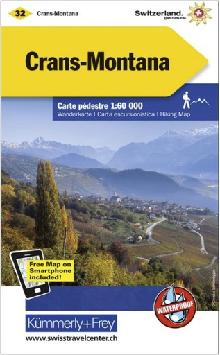 [BZ28729898] Carte pédestre 1:60'000  Crans Montana WK32 