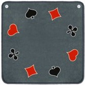 [BZ33167926] Tapis de jeux, gris, motifs cartes fr.