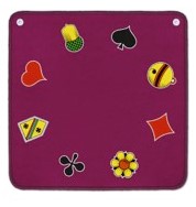 [BZ33167928] Tapis de jeux, couleur &quot;mûre&quot;, motifs Jass F+D