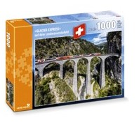 [BZ33167924] Puzzle 1000 pcs &quot;Glacier Express&quot; sur le Viaduc de Landwasser