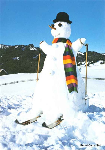 [1021642] Postcards 21642 w Bonhomme de neige 