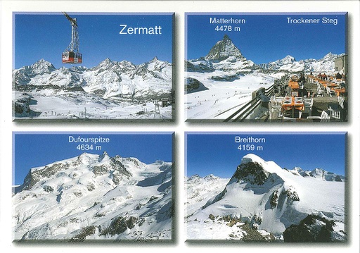 [1024180] Postcards 24180 w Zermatt (Matterhorn, Dufourspitze, Breithorn)