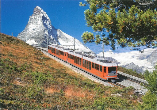 [1025448] Postcards 25448 Zermatt (Gornergrat-Bahn bei Riffelalp, Matterhorn)