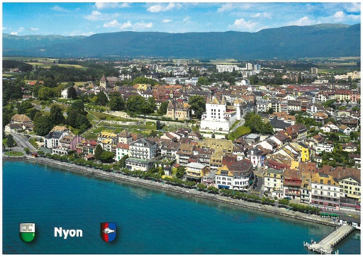 [1026738] Postcards 26738 Nyon VD (Stadt mit Schloss, Léman)