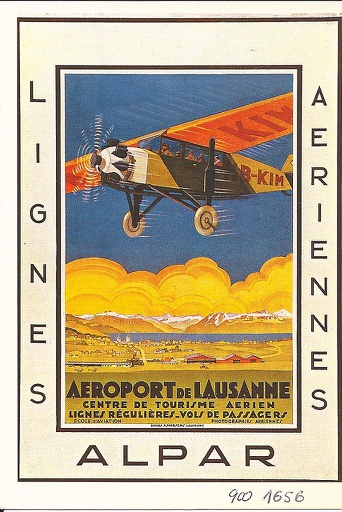 [9001656] Postcards [Fr.2.- Litho] 01656 Lausanne aéroport