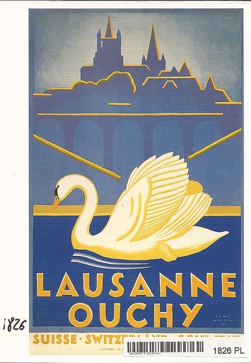 [9001826] Postcards [Fr.2.- Litho] 01826 Lausanne-Ouchy