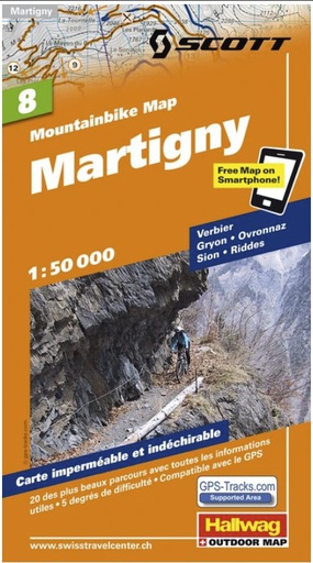 [BZ10575456] Mountainbike Map 1:50'000 Martigny MTB08