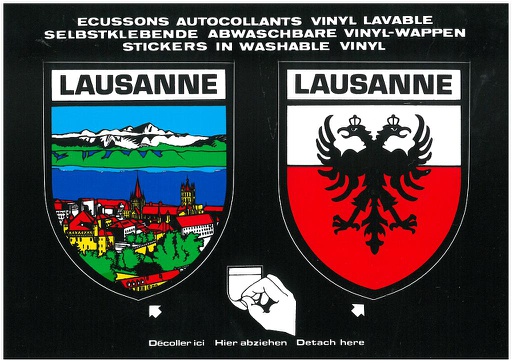 [9700236] Postcards SK 236 Sticker Lausanne VD