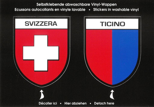 [9700325] Postcards SK 325 Stickers SVIZZERA + TICINO (Tessin)