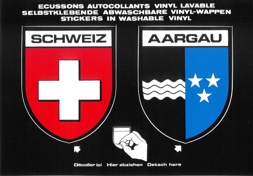 [9700363] Postcards SK 363 Stickers SCHWEIZ + AARGAU