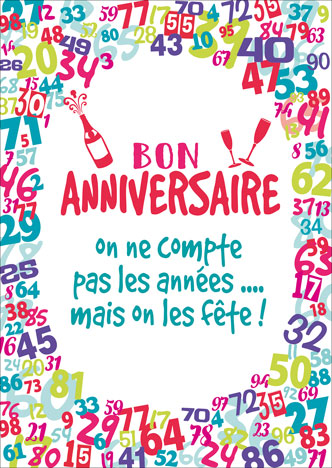 [A4-HA 520379] Carte A4 Anniversaire